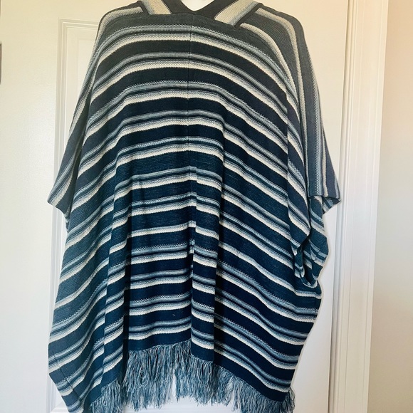 NWT Lauren Ralph Lauren Striped Cotton Fringe-Trim Cardigan Sweater Oversize Fit - Picture 8 of 16